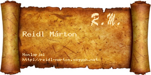 Reidl Márton névjegykártya