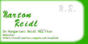 marton reidl business card